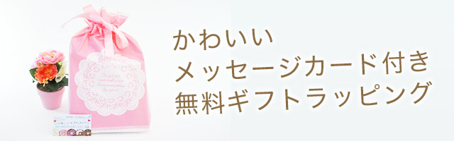かわいいメッセージカード付き無料ギフトラッピング
