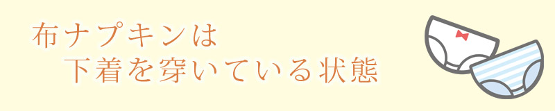 布ナプキンは下着を穿いている状態