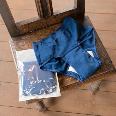 布ナプキン専門店が作った布ナプキン吸水ショーツ[オーガニック｜5層ふんわり厚め・ネイビー]