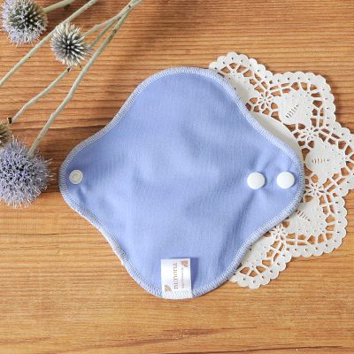 おりもの・ライナー用布ナプキン [ オーガニック｜17cm・極薄スリム｜シャーベットブルー ]