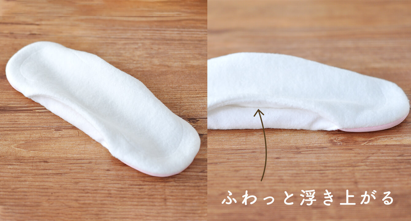 3D立体布ナプキンはやさしくお肌にフィット