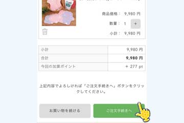 商品のご注文手続きへ