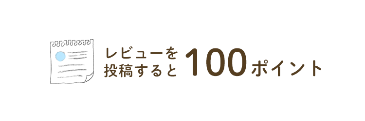 レビュー1件につき100ポイントプレゼント