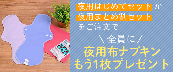 夜用布ナプキンプレゼントキャンペーン