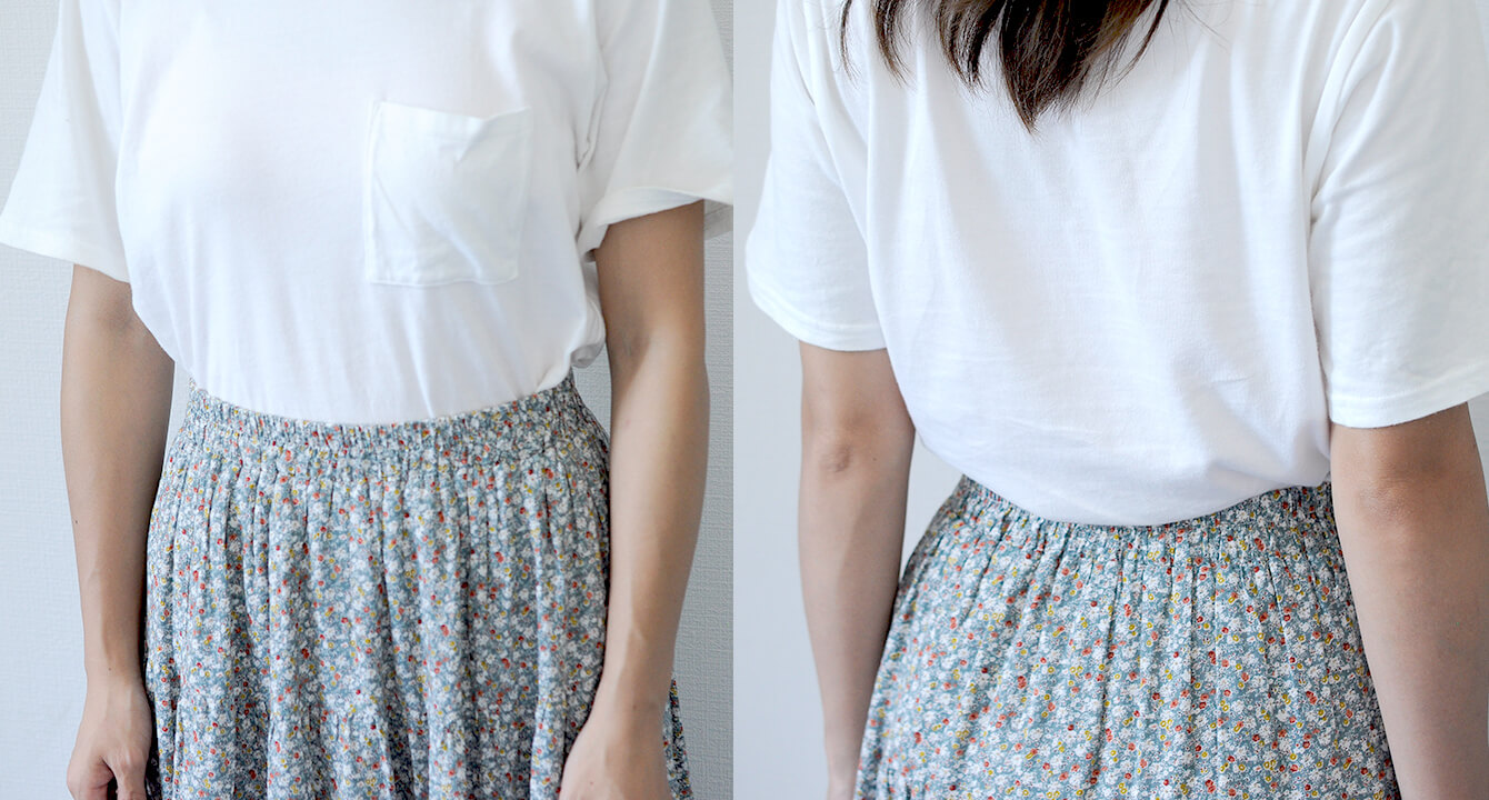 白い服の上からでも透けにくい