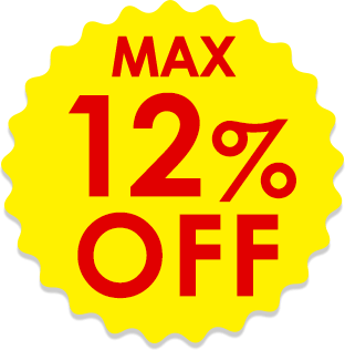 MAX12％OFF