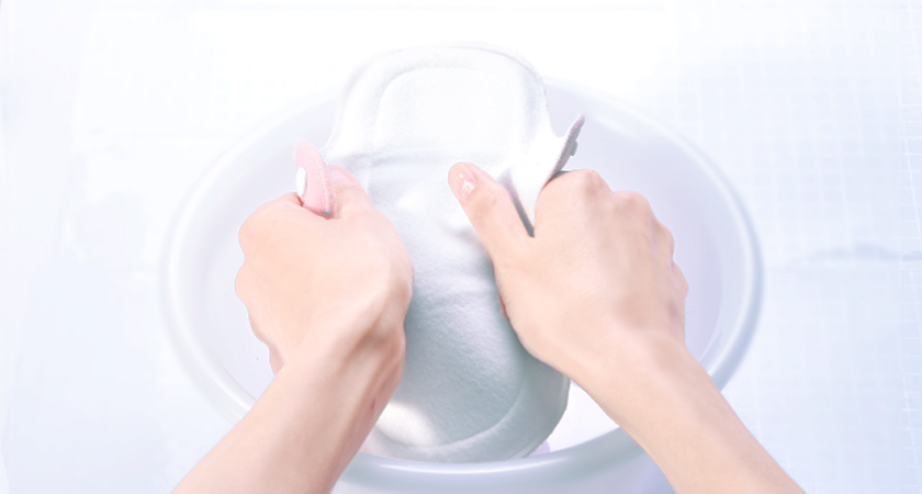 手洗いのみで布ナプキンの汚れはきれいになる？