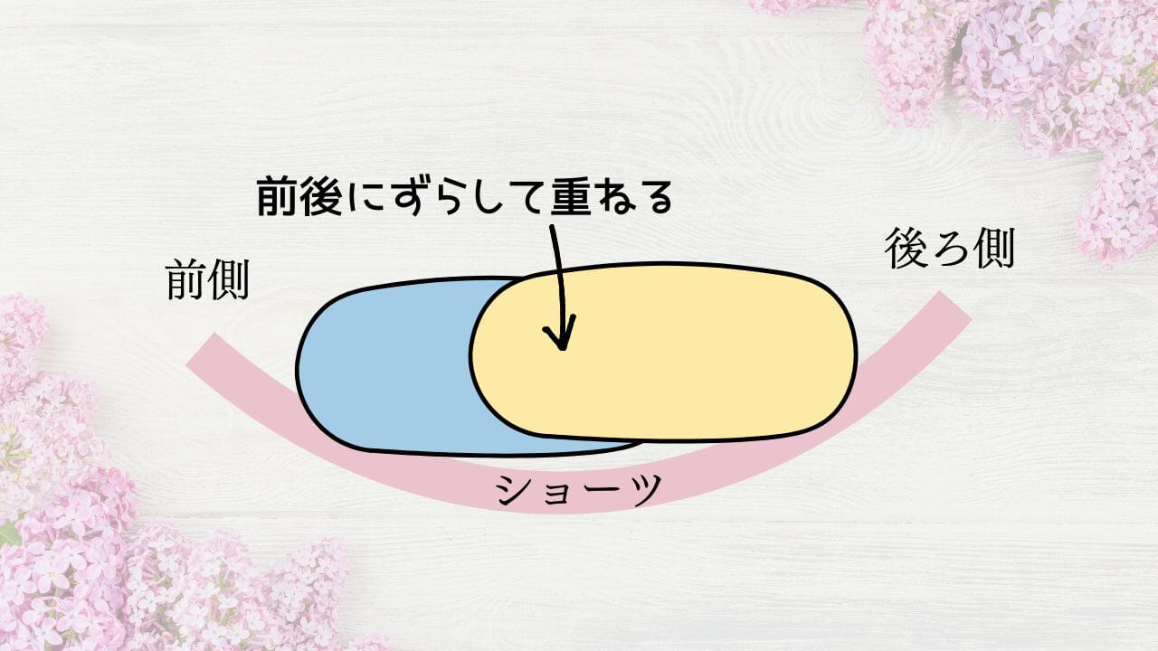 二枚重ねで後ろ漏れ対策